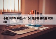 小程序開(kāi)發(fā)教程pdf（小程序開(kāi)發(fā)教程和源碼）